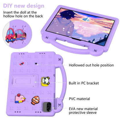 For Honor Pad X8a Handle Kickstand Children EVA Shockproof Tablet Case(Light Purple) - Honor by buy2fix | Online Shopping UK | buy2fix