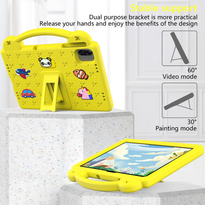 For Honor Pad X8a Handle Kickstand Children EVA Shockproof Tablet Case(Yellow) - Honor by buy2fix | Online Shopping UK | buy2fix