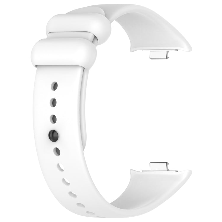 For Redmi Watch 4 Solid Color Liquid Silicone Watch Band(White) - Watch Bands by buy2fix | Online Shopping UK | buy2fix