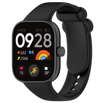 For Redmi Watch 4 Solid Color Liquid Silicone Watch Band(Black) - Watch Bands by buy2fix | Online Shopping UK | buy2fix