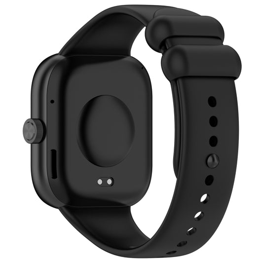 For Redmi Watch 4 Solid Color Liquid Silicone Watch Band(Black) by buy2fix