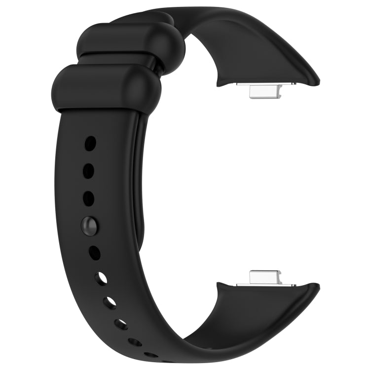 For Redmi Watch 4 Solid Color Liquid Silicone Watch Band(Black) - Watch Bands by buy2fix | Online Shopping UK | buy2fix