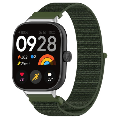 For Redmi Watch 4 Nylon Loop Metal Connector Watch Band(Army Green) - Watch Bands by buy2fix | Online Shopping UK | buy2fix