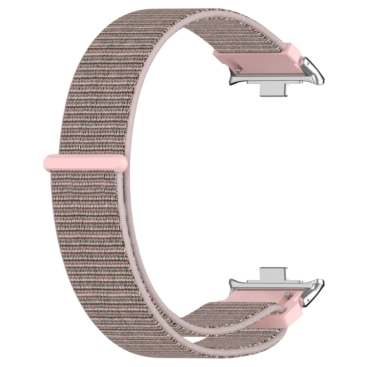 For Xiaomi Mi Band 8 Pro Nylon Loop Metal Connector Watch Band(Pink) - Watch Bands by buy2fix | Online Shopping UK | buy2fix