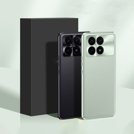 For Xiaomi Redmi K70 Pro Plain-leather All-inclusive Shockproof Phone Case(Black) by buy2fix