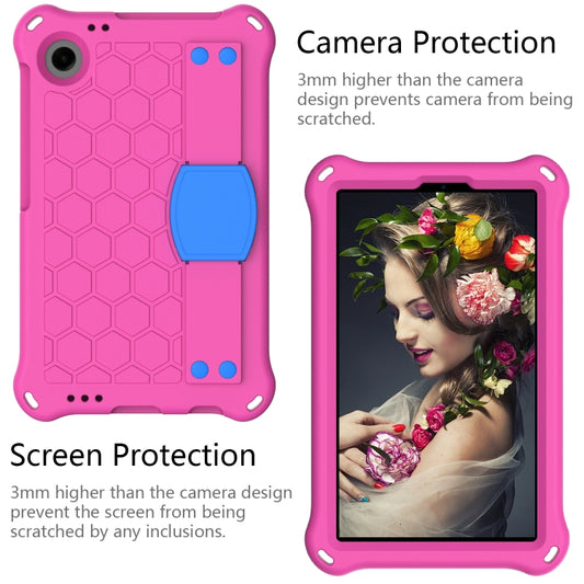 For Blackview Tab 60 8.7 2023 Honeycomb EVA Hybrid PC Tablet Case with Strap(RoseRed+Blue) by buy2fix