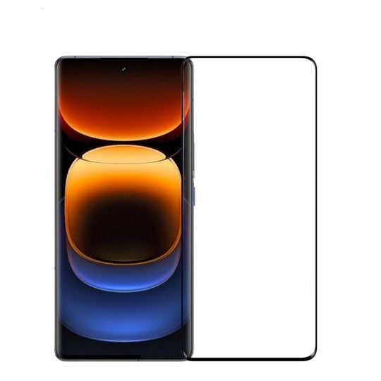 For vivo iQOO 12 Pro PINWUYO 9H 3D Hot Bending Tempered Glass Film(Black)