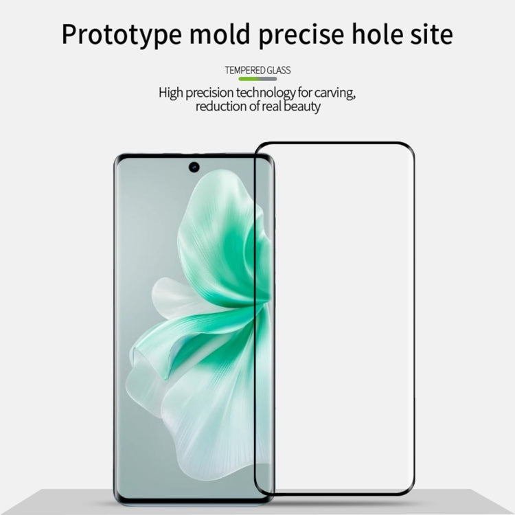 For vivo S18 / S18 Pro PINWUYO 9H 3D Hot Bending Tempered Glass Film(Black) - S18 Tempered Glass by PINWUYO | Online Shopping UK | buy2fix