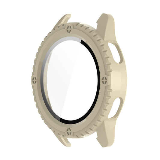 For Xiaomi Watch S3 ENKAY Hat-Prince Full Coverage Tempered Glass Film Integrated PC Watch Cover(Ivory White) by ENKAY