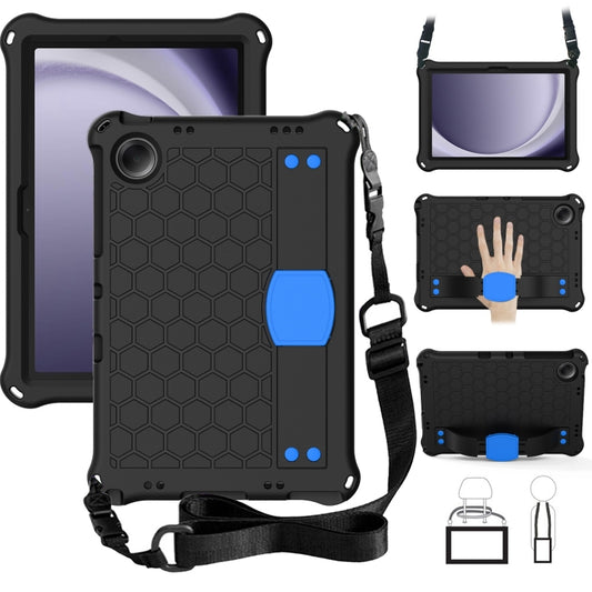 For Samsung Galaxy Tab A9+ 11 X216B Honeycomb EVA Hybrid PC Tablet Case with Strap(Black+Blue) - Galaxy Tab A9+ by buy2fix | Online Shopping UK | buy2fix