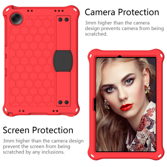 For Samsung Galaxy Tab A9+ 11 X216B Honeycomb EVA Hybrid PC Tablet Case with Strap(Red +Black) - Galaxy Tab A9+ by buy2fix | Online Shopping UK | buy2fix