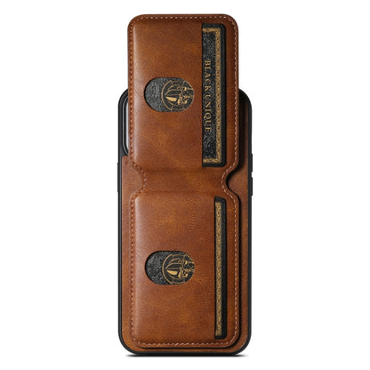 For iPhone 15 Pro Suteni H02 Leather Wallet Stand Back Phone Case(Brown) - iPhone 15 Pro Cases by Suteni | Online Shopping UK | buy2fix