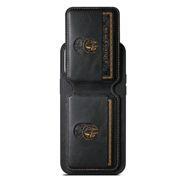For iPhone 14 Pro Suteni H02 Leather Wallet Stand Back Phone Case(Black) - iPhone 14 Pro Cases by Suteni | Online Shopping UK | buy2fix