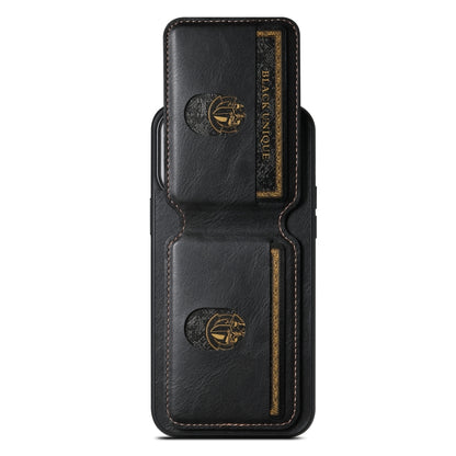 For iPhone 13 Pro Max Suteni H02 Leather Wallet Stand Back Phone Case(Black) - iPhone 13 Pro Max Cases by Suteni | Online Shopping UK | buy2fix
