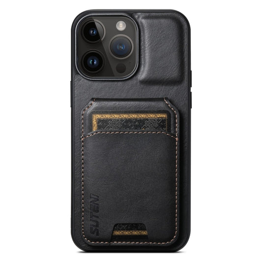 For iPhone 13 Pro Suteni H02 Leather Wallet Stand Back Phone Case(Black) - iPhone 13 Pro Cases by Suteni | Online Shopping UK | buy2fix