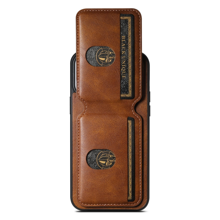 For iPhone 13 Pro Suteni H02 Leather Wallet Stand Back Phone Case(Brown) - iPhone 13 Pro Cases by Suteni | Online Shopping UK | buy2fix