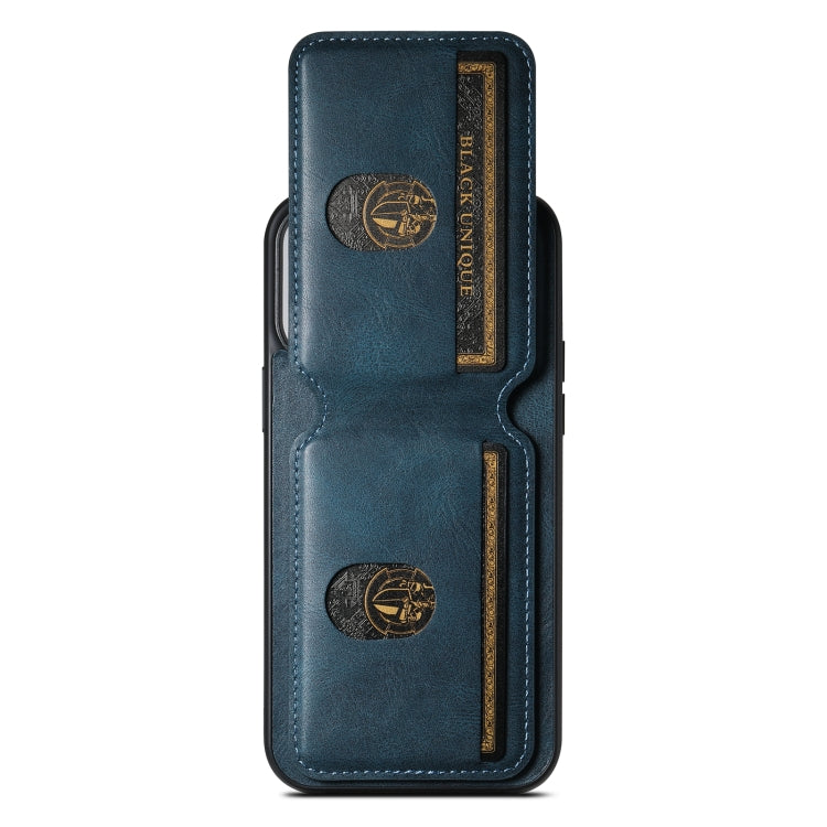 For iPhone XS Max Suteni H02 Leather Wallet Stand Back Phone Case(Blue) - More iPhone Cases by Suteni | Online Shopping UK | buy2fix