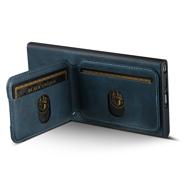 For Samsung Galaxy S23+ 5G Suteni H02 Leather Wallet Stand Back Phone Case(Blue) by Suteni