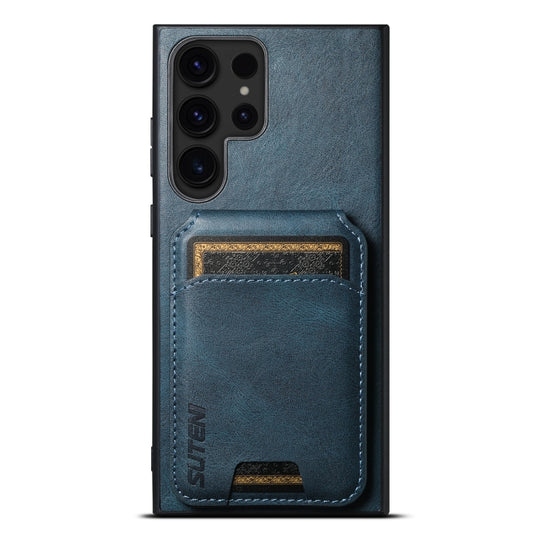 For Samsung Galaxy S24 Ultra 5G Suteni H02 Leather Wallet Stand Back Phone Case(Blue)