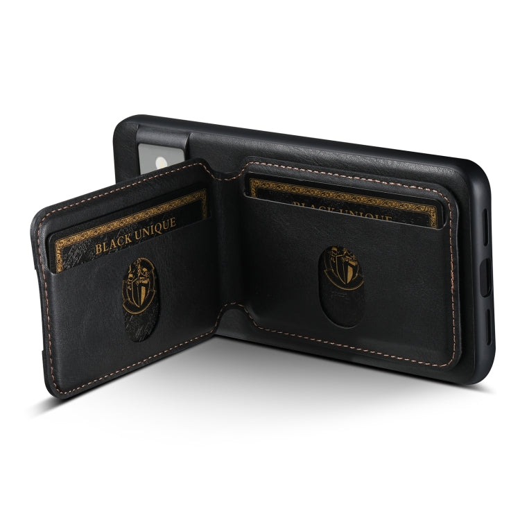 For Google Pixel 8a Suteni H02 Leather Wallet Stand Back Phone Case(Black) - Google Cases by Suteni | Online Shopping UK | buy2fix