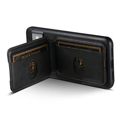 For Google Pixel 8a Suteni H02 Leather Wallet Stand Back Phone Case(Black) - Google Cases by Suteni | Online Shopping UK | buy2fix