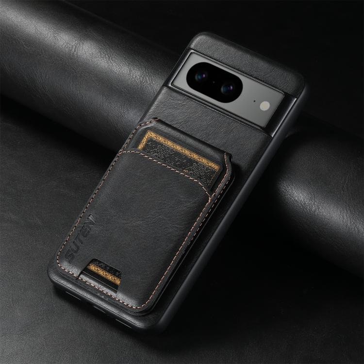 For Google Pixel 10 Suteni H02 Leather Wallet Stand Back Phone Case(Black) - Google Cases by Suteni | Online Shopping UK | buy2fix