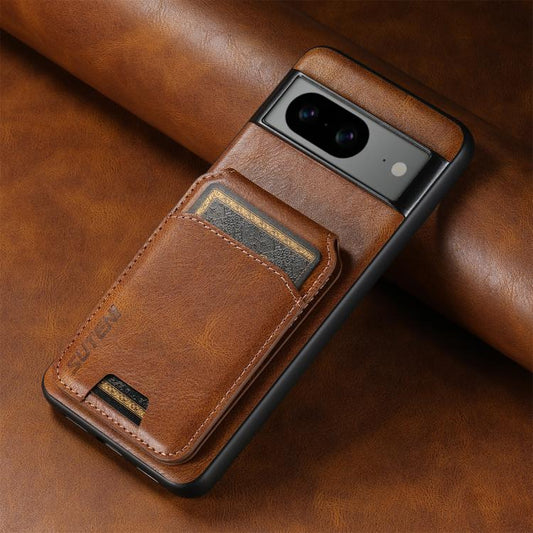 For Google Pixel 10 Suteni H02 Leather Wallet Stand Back Phone Case(Brown) - Google Cases by Suteni | Online Shopping UK | buy2fix