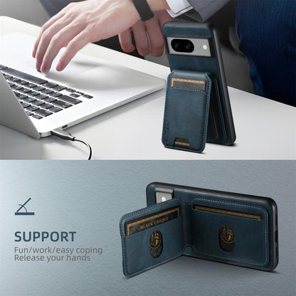 For Google Pixel 10 Suteni H02 Leather Wallet Stand Back Phone Case(Blue) - Google Cases by Suteni | Online Shopping UK | buy2fix