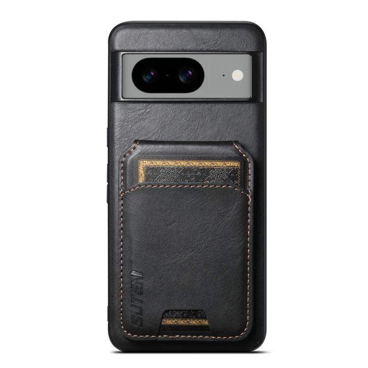 For Google Pixel 10 Pro Suteni H02 Leather Wallet Stand Back Phone Case(Black) - Google Cases by Suteni | Online Shopping UK | buy2fix