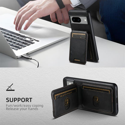 For Google Pixel 10 Pro Suteni H02 Leather Wallet Stand Back Phone Case(Black) - Google Cases by Suteni | Online Shopping UK | buy2fix