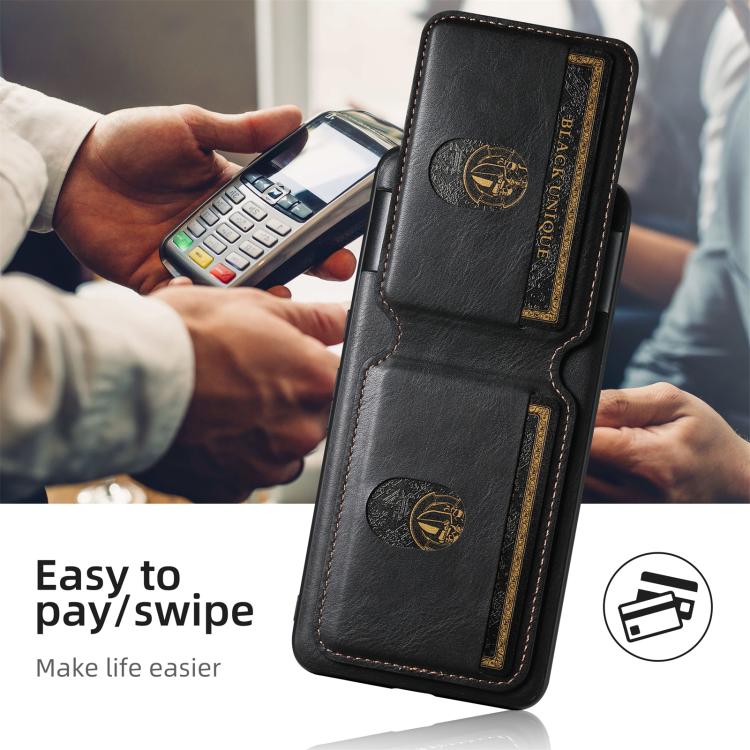 For Google Pixel 10 Pro Suteni H02 Leather Wallet Stand Back Phone Case(Black) - Google Cases by Suteni | Online Shopping UK | buy2fix