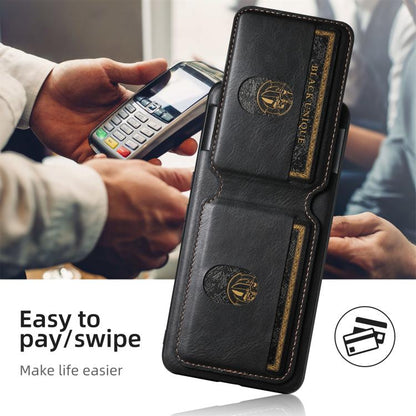 For Google Pixel 10 Pro Suteni H02 Leather Wallet Stand Back Phone Case(Black) - Google Cases by Suteni | Online Shopping UK | buy2fix