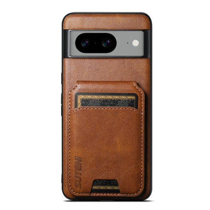 For Google Pixel 10 Pro Suteni H02 Leather Wallet Stand Back Phone Case(Brown) - Google Cases by Suteni | Online Shopping UK | buy2fix