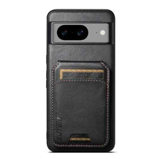 For Google Pixel 10 Pro XL Suteni H02 Leather Wallet Stand Back Phone Case(Black) - Google Cases by Suteni | Online Shopping UK | buy2fix
