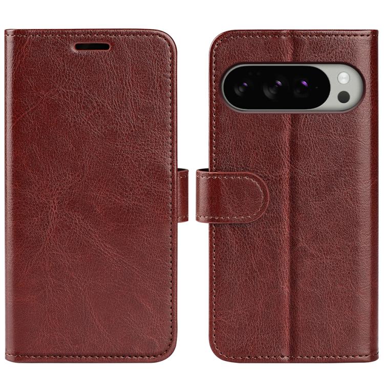 For Google Pixel 10 Pro XL R64 Texture Horizontal Flip Leather Phone Case(Brown) - Google Cases by buy2fix | Online Shopping UK | buy2fix