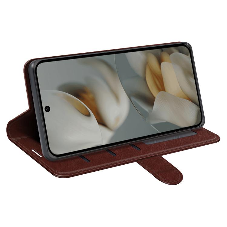 For Google Pixel 10 Pro XL R64 Texture Horizontal Flip Leather Phone Case(Brown) - Google Cases by buy2fix | Online Shopping UK | buy2fix