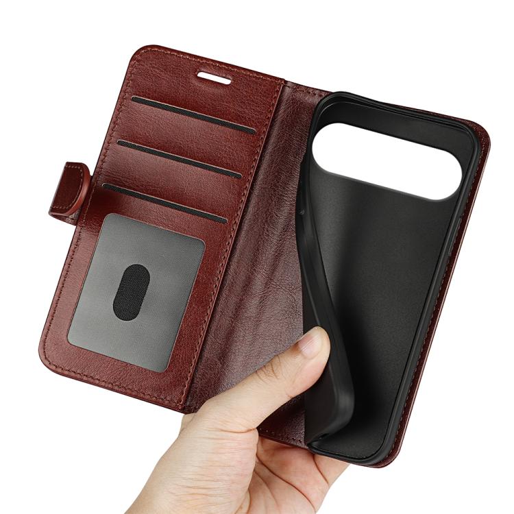 For Google Pixel 10 Pro XL R64 Texture Horizontal Flip Leather Phone Case(Brown) - Google Cases by buy2fix | Online Shopping UK | buy2fix