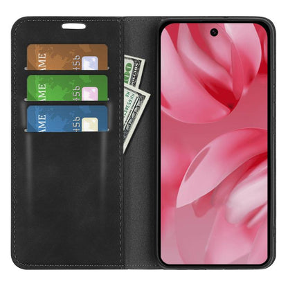 For Google Pixel 10 / 10 Pro Retro-skin Magnetic Suction Leather Phone Case(Black) - Google Cases by buy2fix | Online Shopping UK | buy2fix