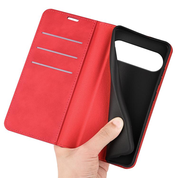 For Google Pixel 10 / 10 Pro Retro-skin Magnetic Suction Leather Phone Case(Red) - Google Cases by buy2fix | Online Shopping UK | buy2fix