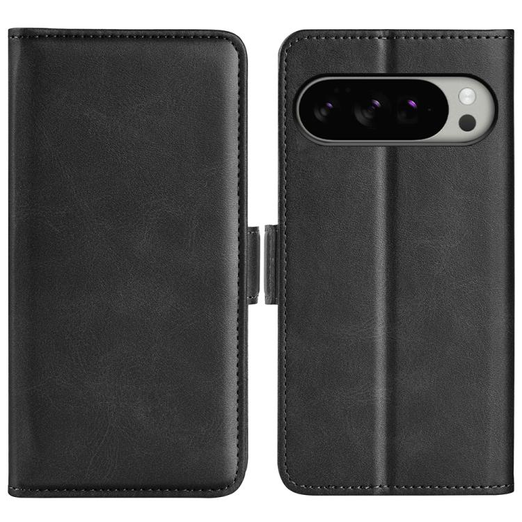For Google Pixel 10 Pro XL Dual-side Magnetic Buckle Horizontal Flip Leather Phone Case(Black) - Google Cases by buy2fix | Online Shopping UK | buy2fix