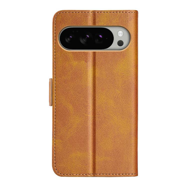For Google Pixel 10 Pro XL Dual-side Magnetic Buckle Horizontal Flip Leather Phone Case(Yellow) - Google Cases by buy2fix | Online Shopping UK | buy2fix