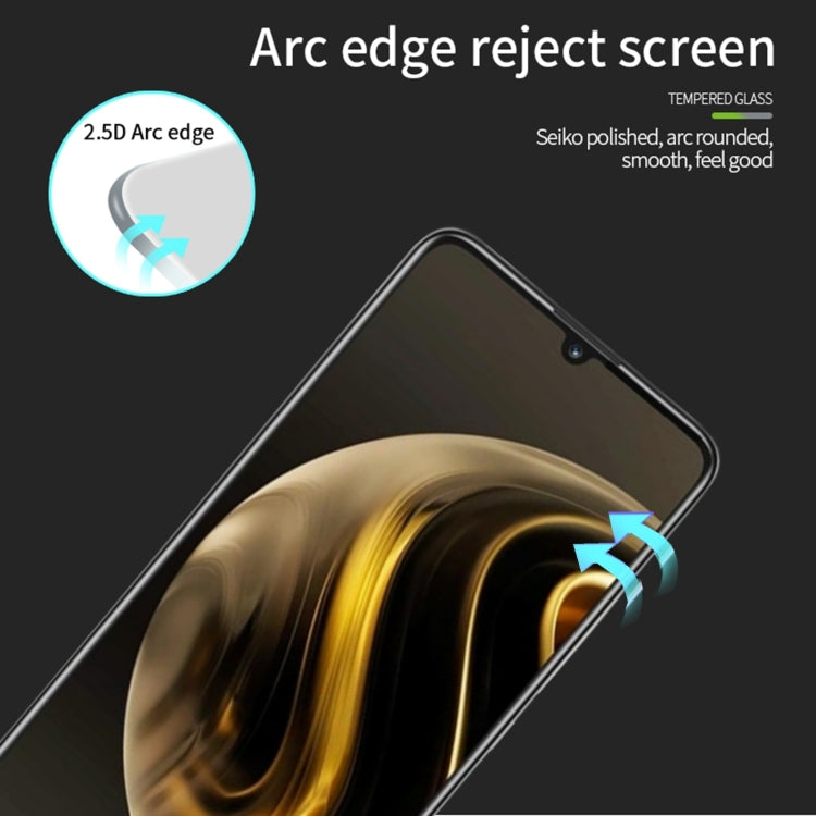 For ZTE Blade A72 4G PINWUYO 9H 2.5D Full Screen Tempered Glass Film(Black) - ZTE Tempered Glass by PINWUYO | Online Shopping UK | buy2fix