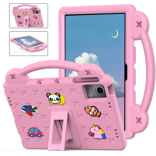 For Lenovo Tab M11 / Xiaoxin Pad 2024 Handle Kickstand Children EVA Shockproof Tablet Case(Pink) - Lenovo by buy2fix | Online Shopping UK | buy2fix