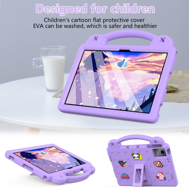 For Lenovo Tab M11 / Xiaoxin Pad 2024 Handle Kickstand Children EVA Shockproof Tablet Case(Light Purple) - Lenovo by buy2fix | Online Shopping UK | buy2fix