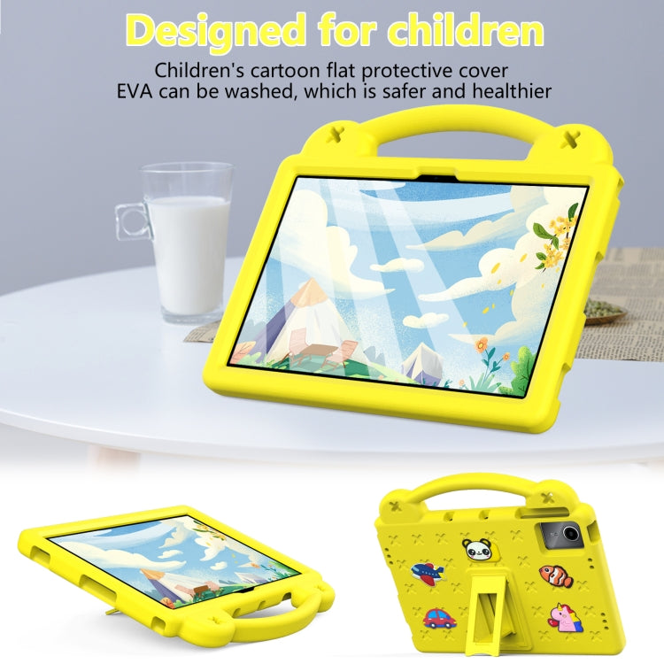 For Lenovo Tab M11 / Xiaoxin Pad 2024 Handle Kickstand Children EVA Shockproof Tablet Case(Yellow) - Lenovo by buy2fix | Online Shopping UK | buy2fix