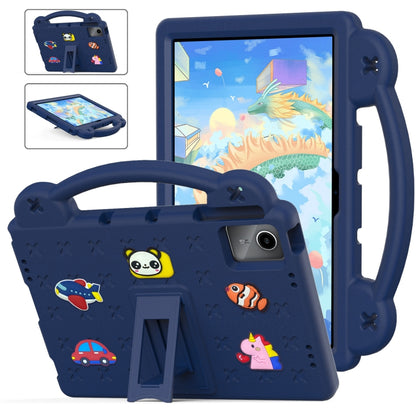 For Lenovo Tab M11 / Xiaoxin Pad 2024 Handle Kickstand Children EVA Shockproof Tablet Case(Navy Blue) - Lenovo by buy2fix | Online Shopping UK | buy2fix