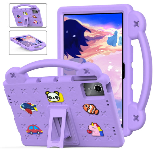 For Lenovo Tab P11 / J606F Handle Kickstand Children EVA Shockproof Tablet Case(Light Purple) - Lenovo by buy2fix | Online Shopping UK | buy2fix