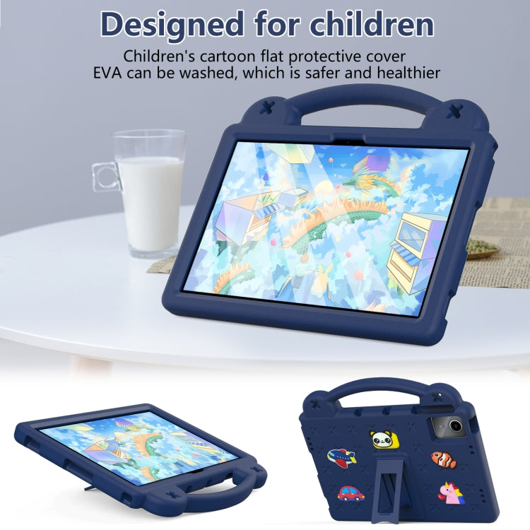 For Lenovo Tab P11 / J606F Handle Kickstand Children EVA Shockproof Tablet Case(Navy Blue) - Lenovo by buy2fix | Online Shopping UK | buy2fix