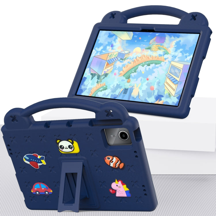 For Lenovo Tab P11 / J606F Handle Kickstand Children EVA Shockproof Tablet Case(Navy Blue) - Lenovo by buy2fix | Online Shopping UK | buy2fix
