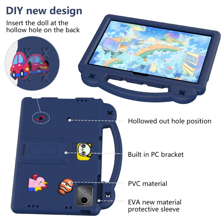 For Lenovo Tab P11 / J606F Handle Kickstand Children EVA Shockproof Tablet Case(Navy Blue) - Lenovo by buy2fix | Online Shopping UK | buy2fix